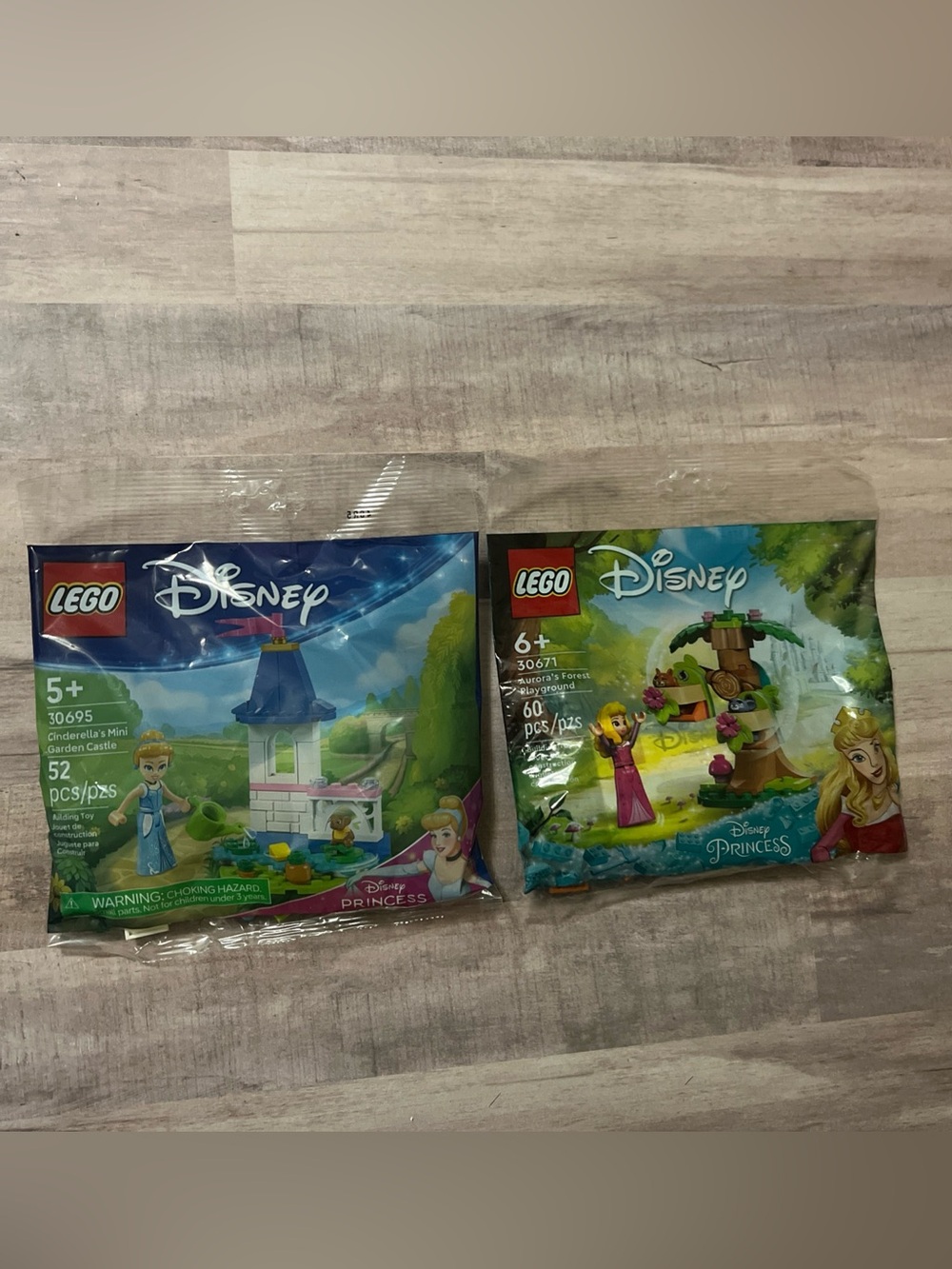 LEGO Disney Princess: Cinderella (30695) & Aurora (30671) Sets NEW